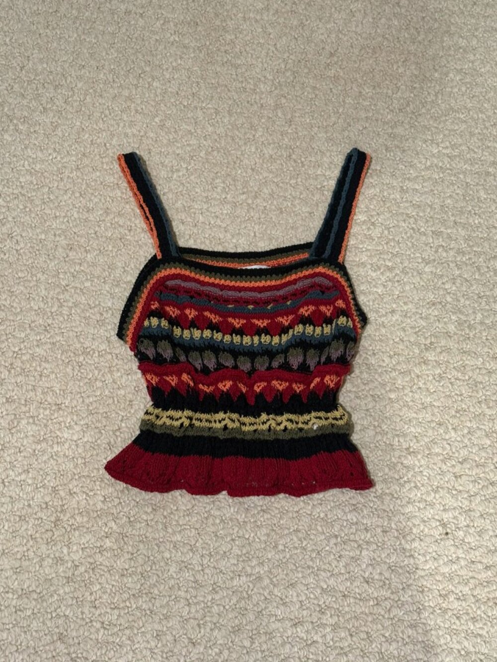 Zara multicolor knit top
